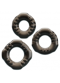 Набор из 3 эластичных дымчатых эрекционных колец - Baile - в Коломне купить с доставкой