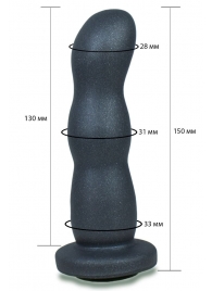 Черная анальная рельефная насадка-фаллоимитатор - 15 см. - LOVETOY (А-Полимер) - купить с доставкой в Коломне