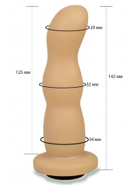 Телесная рельефная насадка Harness - 14,2 см. - LOVETOY (А-Полимер) - купить с доставкой в Коломне