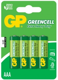 Батарейки солевые GP GreenCell AAA/R03G - 4 шт. - Элементы питания - купить с доставкой в Коломне