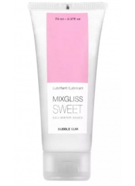 Смазка на водной основе Mixgliss Sweet с ароматом бабл-гам - 70 мл. - Mixgliss - купить с доставкой в Коломне