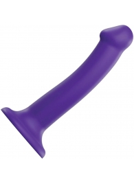 Фиолетовый фаллоимитатор-насадка Strap-On-Me Dildo Dual Density size M - 18 см. - Strap-on-me - купить с доставкой в Коломне