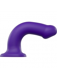 Фиолетовый фаллоимитатор-насадка Strap-On-Me Dildo Dual Density size L - 19 см. - Strap-on-me - купить с доставкой в Коломне