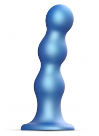 Голубая насадка Strap-On-Me Dildo Plug Balls size S - Strap-on-me - купить с доставкой в Коломне