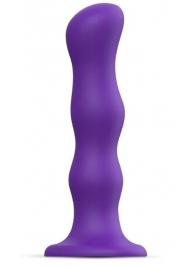 Фиолетовая насадка Strap-On-Me Dildo Geisha Balls size M - Strap-on-me - купить с доставкой в Коломне