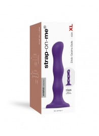 Фиолетовая насадка Strap-On-Me Dildo Geisha Balls size XL - Strap-on-me - купить с доставкой в Коломне