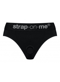 Черные трусики для насадок Heroine Lingerie Harness - size L - Strap-on-me - купить с доставкой в Коломне
