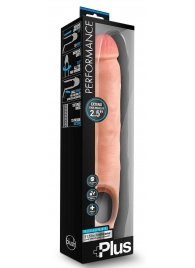 Телесная насадка-удлинитель 11.5 Inch Silicone Cock Sheath Penis Extender - 29,2 см. - Blush Novelties - в Коломне купить с доставкой