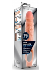 Телесная насадка на пенис 9 Inch Cock Sheath Extender - 22,2 см. - Blush Novelties - в Коломне купить с доставкой