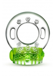 Зеленое эрекционное виброкольцо Arouser Vibrating C-Ring - Blush Novelties - в Коломне купить с доставкой