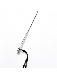 Черный кожаный стек с гладкой ручкой - 55 см. - Crazy Handmade - купить с доставкой в Коломне