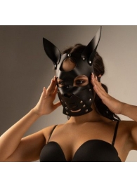 Черная маска  Собака  с ушками - Crazy Handmade - купить с доставкой в Коломне