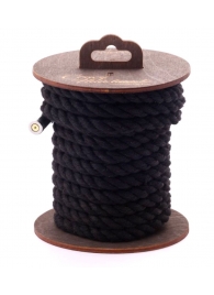 Черная хлопковая веревка для бондажа на катушке - 5 м. - Crazy Handmade - купить с доставкой в Коломне