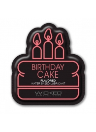 Лубрикант на водной основе со вкусом торта с кремом Wicked Aqua Birthday cake - 3 мл. - Wicked - купить с доставкой в Коломне