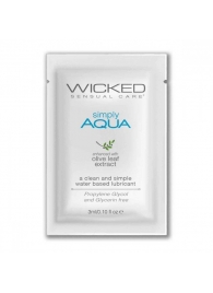 Легкий лубрикант на водной основе Wicked Simply AQUA - 3 мл. - Wicked - купить с доставкой в Коломне