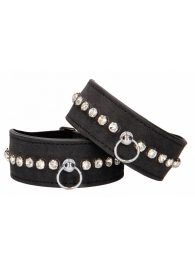 Черные поножи Diamond Studded Ankle Cuffs - Shots Media BV - купить с доставкой в Коломне