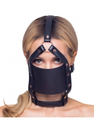 Черный намордник с кляпом-шаром Head Harness With A Gag - Orion - купить с доставкой в Коломне