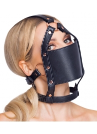 Черный намордник с кляпом-шаром Head Harness With A Gag - Orion - купить с доставкой в Коломне