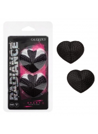 Черные пэстисы в форме сердечек Heart Pasties - California Exotic Novelties - купить с доставкой в Коломне