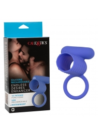 Синее эрекционное виброкольцо Silicone Rechargeable Endless Desires Enhancer - California Exotic Novelties - в Коломне купить с доставкой