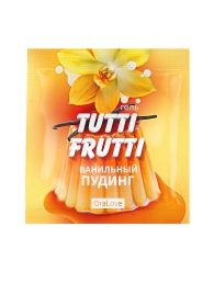 Пробник гель-смазки Tutti-frutti со вкусом ванильного пудинга - 4 гр. - Биоритм - купить с доставкой в Коломне