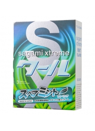 Презервативы Sagami Xtreme Mint с ароматом мяты - 3 шт. - Sagami - купить с доставкой в Коломне