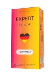 Презервативы EXPERT Hot Love с разогревающим эффектом - 12 шт.(+3 в подарок) - Expert - купить с доставкой в Коломне