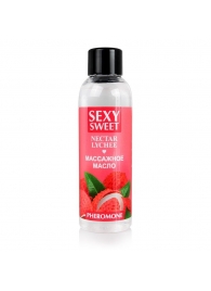 Массажное масло Sexy Sweet Nectar Lychee с феромонами и ароматом личи - 75 мл. - Биоритм - купить с доставкой в Коломне