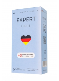 Ультратонкие презервативы EXPERT Lights - 12 шт.(+3 в подарок) - Expert - купить с доставкой в Коломне