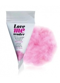 Съедобное согревающее массажное масло Love Me Tender Cotton Candy с ароматом сладкой ваты - 10 мл. - Love to Love - купить с доставкой в Коломне
