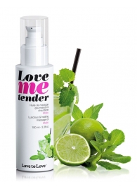 Съедобное согревающее массажное масло Love Me Tender Mojito с ароматом мохито - 100 мл. - Love to Love - купить с доставкой в Коломне