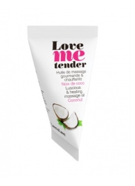 Съедобное согревающее массажное масло Love Me Tender Cocos с ароматом кокоса - 10 мл. - Love to Love - купить с доставкой в Коломне