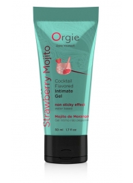 Съедобный интимный гель Orgie Lube Tube Cocktail Strawberry Mojito - 50 мл. - ORGIE - купить с доставкой в Коломне