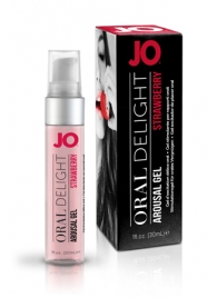 Клубничный лубрикант для оральных ласк Oral Delight Strawberry Sensation - 30 мл. - System JO - купить с доставкой в Коломне