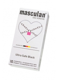 Ультрапрочные презервативы Masculan Ultra Safe Black - 10 шт. - Masculan - купить с доставкой в Коломне