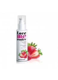Съедобное согревающее массажное масло Love Me Tender Strawberry с ароматом клубники - 100 мл. - Love to Love - купить с доставкой в Коломне