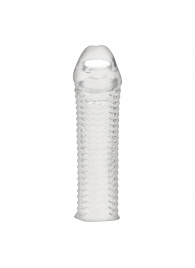 Текстурированная насадка на пенис Clear Textured Penis Enhancing Sleeve Extension - 16,5 см. - BlueLine - в Коломне купить с доставкой