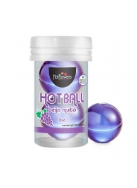 Лубрикант на масляной основе Hot Ball Beija Muito с ароматом винограда (2 шарика по 3 гр.) - HotFlowers - купить с доставкой в Коломне