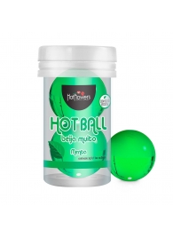 Лубрикант на масляной основе Hot Ball Beija Muito с ароматом мяты (2 шарика по 3 гр.) - HotFlowers - купить с доставкой в Коломне