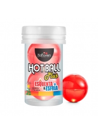Лубрикант на масляной основе Hot Ball Plus с охлаждающе-разогревающим эффектом (2 шарика по 3 гр.) - HotFlowers - купить с доставкой в Коломне