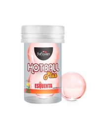 Лубрикант на масляной основе Hot Ball Plus с разогревающим эффектом (2 шарика по 3 гр.) - HotFlowers - купить с доставкой в Коломне