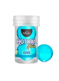 Лубрикант на масляной основе Hot Ball Plus с охлаждающим эффектом (2 шарика по 3 гр.) - HotFlowers - купить с доставкой в Коломне