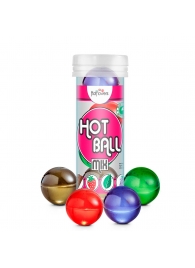 Ароматизированный лубрикант Hot Ball Mix на масляной основе (4 шарика по 3 гр.) - HotFlowers - купить с доставкой в Коломне