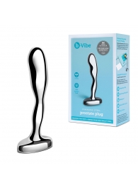 Стальной стимулятор простаты Stainless Steel Prostate Plug - 11,5 см. - b-Vibe - в Коломне купить с доставкой