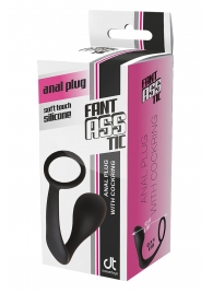 Черное эрекционное кольцо с анальной пробкой Anal Plug With Cockring - Dream Toys - в Коломне купить с доставкой