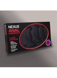 Набор из 3 массажеров простаты чёрного цвета NEXUS ANAL STARTER KIT - Nexus Range - в Коломне купить с доставкой