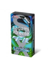 Презервативы Sagami Xtreme Mint с ароматом мяты - 10 шт. - Sagami - купить с доставкой в Коломне