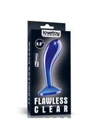 Синяя анальная втулка Flawless Clear Prostate Plug 6.0 - 15 см. - Lovetoy - в Коломне купить с доставкой