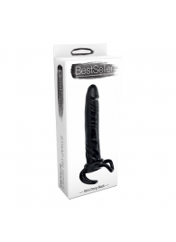 Чёрная насадка-фаллос для двойного проникновения INFLATABLE DILDO SLIM DONG  - 13,5 см. - Toyz4lovers - в Коломне купить с доставкой