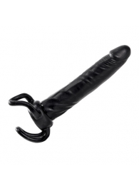 Чёрная насадка-фаллос для двойного проникновения INFLATABLE DILDO SLIM DONG  - 13,5 см. - Toyz4lovers - в Коломне купить с доставкой